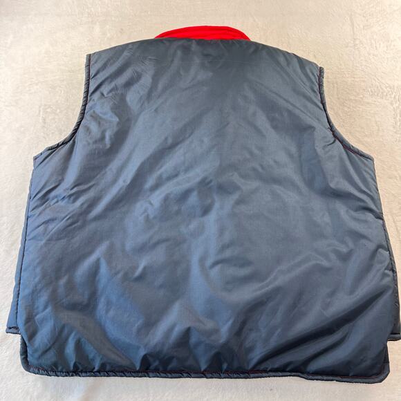 Studio 33 Vintage Puffer Vest Red Blue Yellow Men's size XL Zipper & Snap - Picture 2 of 6